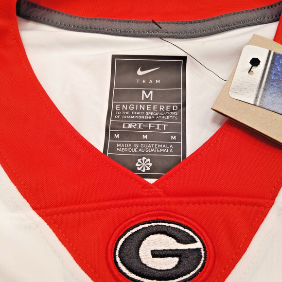 Georgia Bulldogs Jersey Men's Medium White Nike Dri-Fit NCAA Football Sports - Picture 5 of 8